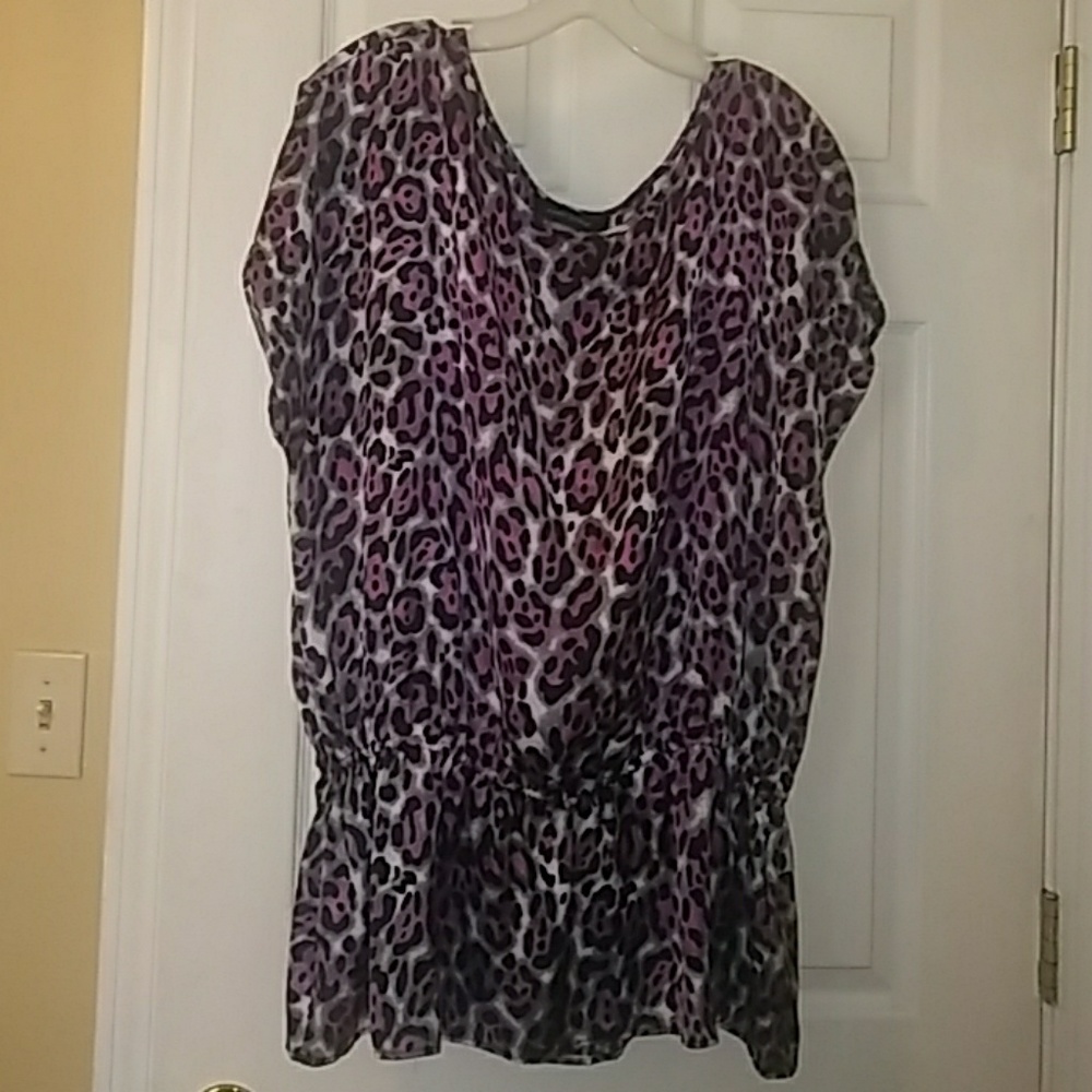 Ashley Stewart animal print top